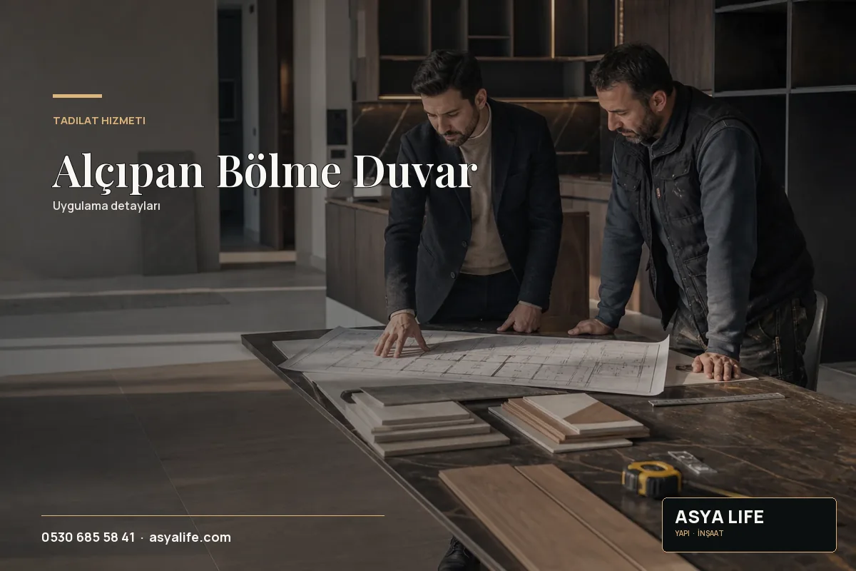 Alçıpan Bölme Duvar için Asya Life tarafından hazırlanan özgün temsili görsel - görünüm 2