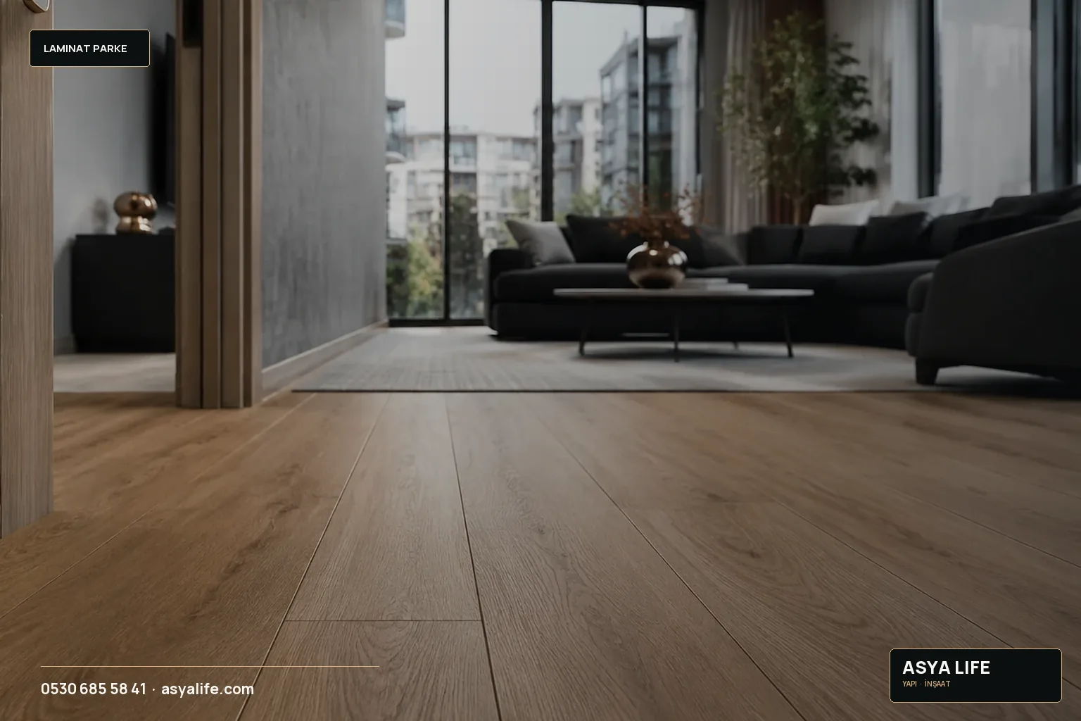 Füme Meşe Laminat için Asya Life tarafından hazırlanan özgün temsili görsel