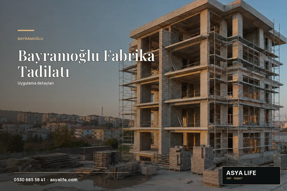 Bayramoğlu Fabrika Tadilatı için Asya Life tarafından hazırlanan özgün temsili görsel - görünüm 2