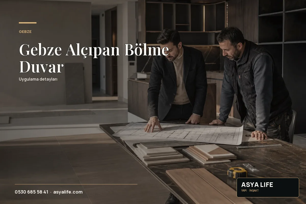 Gebze Alçıpan Bölme Duvar için Asya Life tarafından hazırlanan özgün temsili görsel - görünüm 2