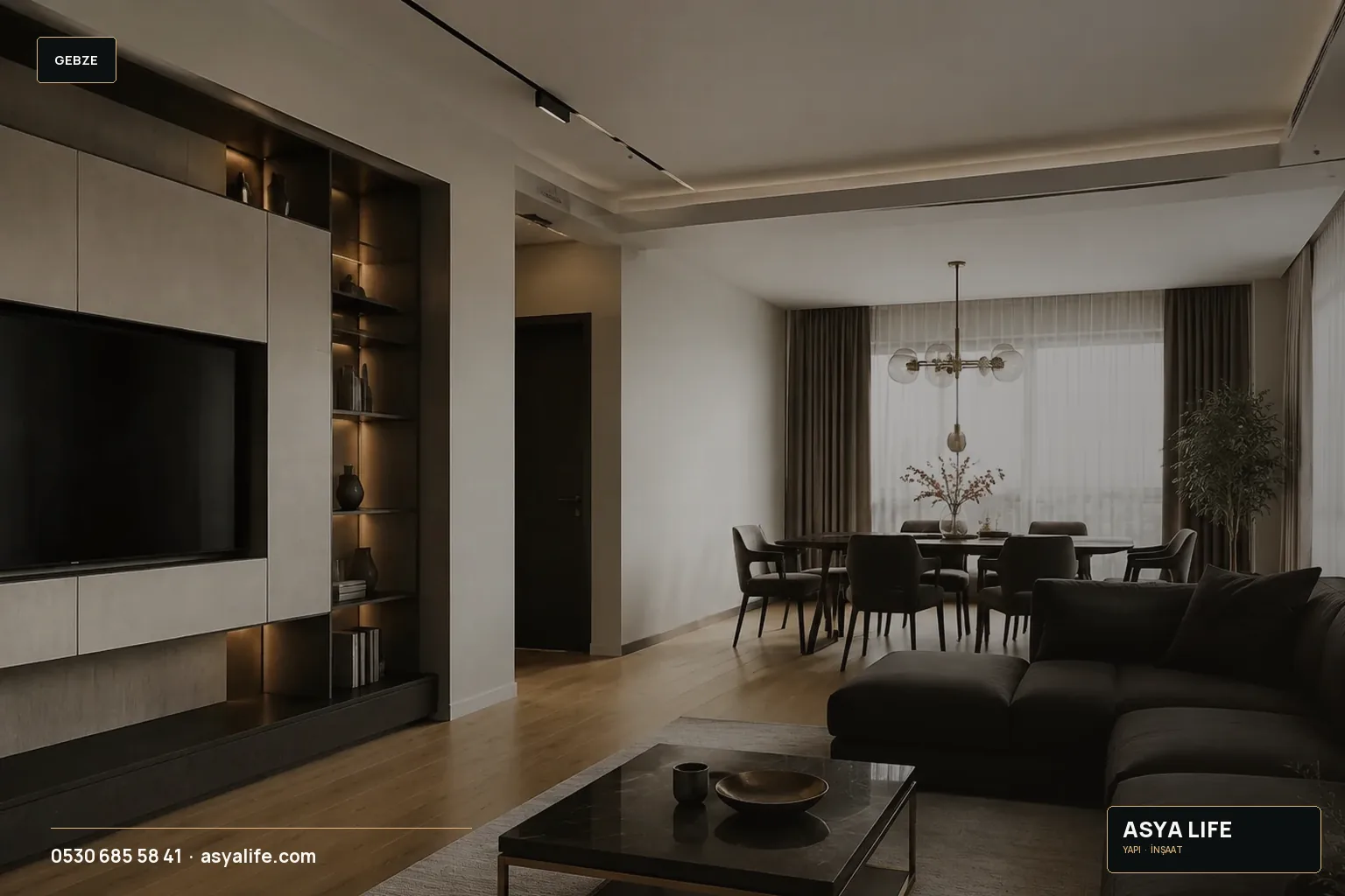 Gebze Villa Tadilatı için Asya Life tarafından hazırlanan özgün temsili görsel