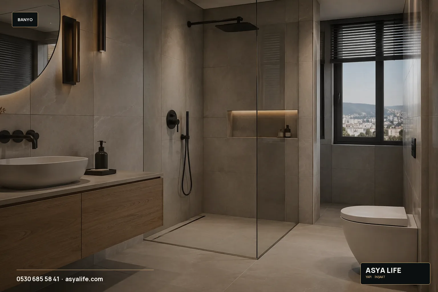 Küçük Banyo Tasarım Rehberi için Asya Life tarafından hazırlanan özgün temsili görsel