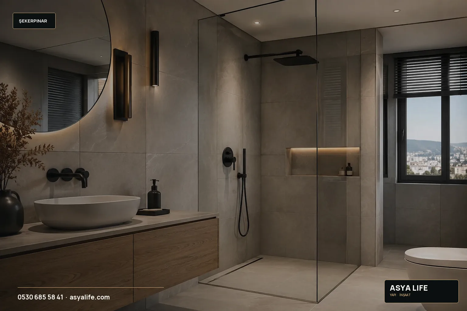 Şekerpınar Banyo Tadilatı için Asya Life tarafından hazırlanan özgün temsili görsel