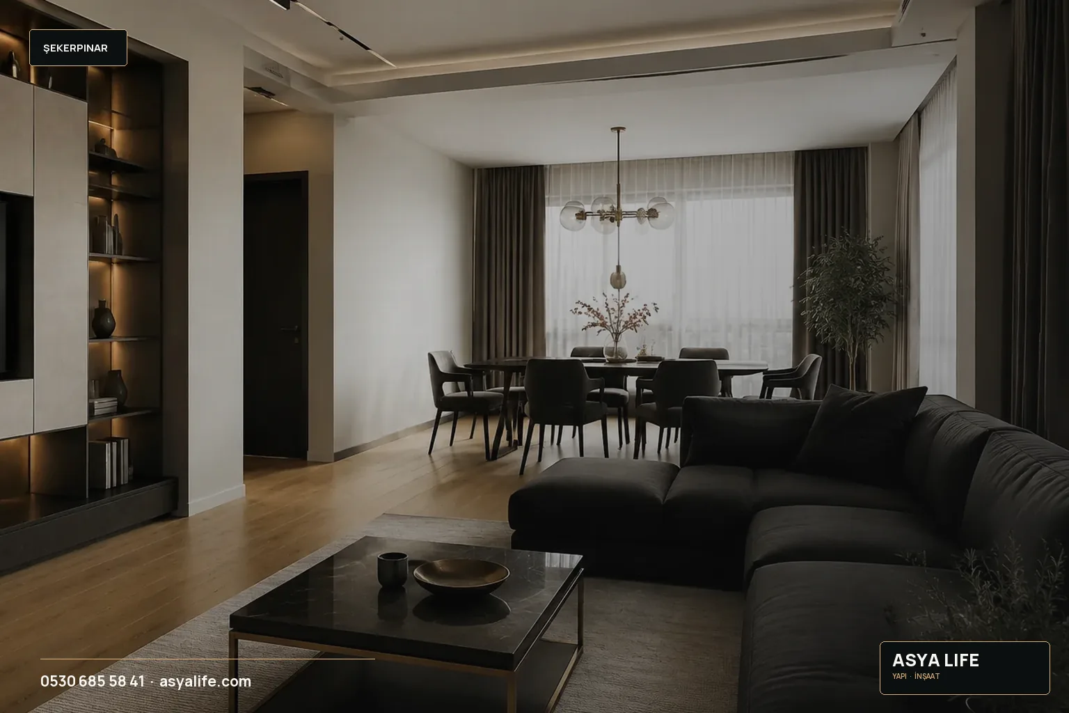 Şekerpınar Villa Tadilatı için Asya Life tarafından hazırlanan özgün temsili görsel